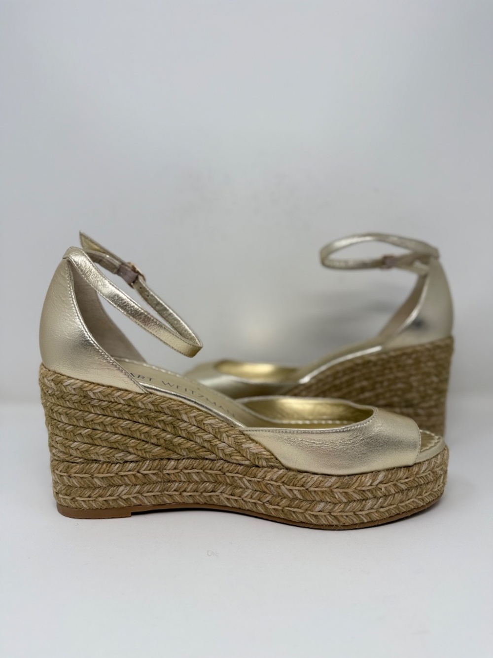 New Stuart Weitzman Distia Espadrille Wedge Sandal Sz 10 - Picture 11 of 13